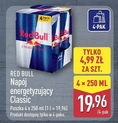 Napój energetyzujący Red Bull Classic promocja w Aldi