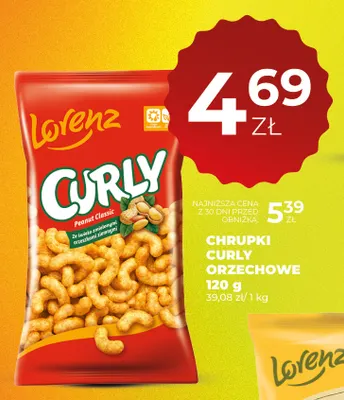 Chrupki Curly orzechowe Lorenz promocja w Duży Ben