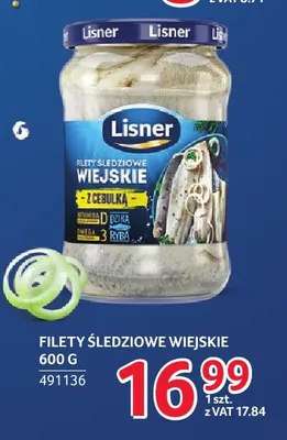 Filety śledziowe wiejskie z cebulką Lisner promocja w Selgros