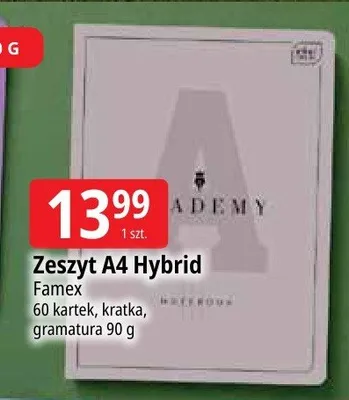 Zeszyt A4 Hybrid Famex Academy Interdruk 60 kartek promocja w Leclerc