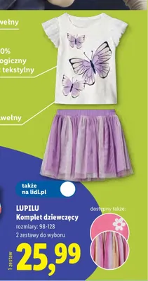 Komplet dziewczęcy Lupilu promocja w Lidl