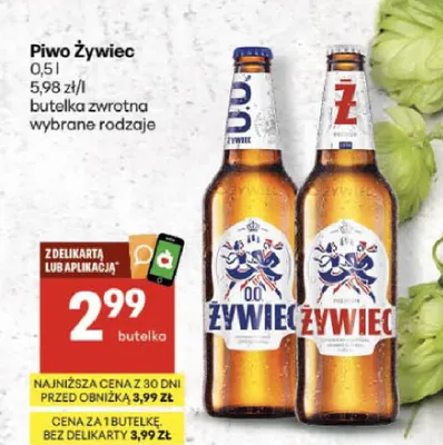 Piwo Żywiec promocja w Delikatesy Centrum