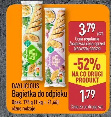 Bagietka do odpieku Daylicious promocja w Aldi