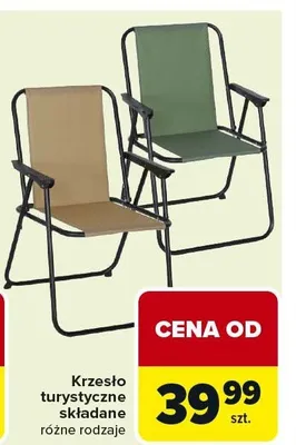 Krzesło turystyczne składane promocja w Carrefour