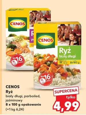 Ryż biały długi parboiled jaśminowy Cenos 8x100g opakowanie promocja w Kaufland