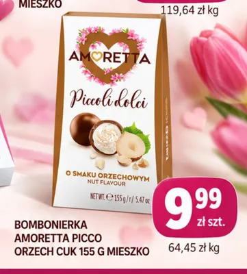 Bombonierka Amoretta Picco orzech cuk Mieszko promocja w emma MARKET