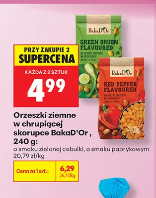 Orzeszki ziemne w chrupiącej skorupce o smaku zielonej cebulki BakaD'Or promocja w Biedronka