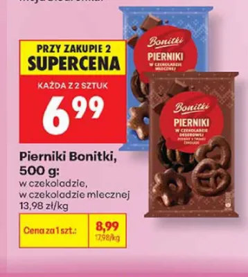 Pierniki w czekoladzie mlecznej Bonitki promocja w Biedronka
