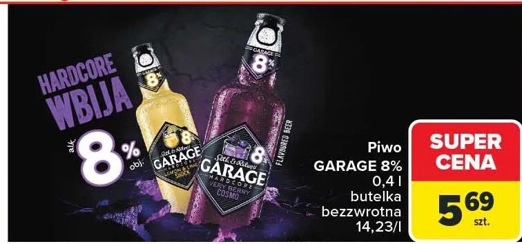Piwo Garage 8% promocja w Carrefour Market