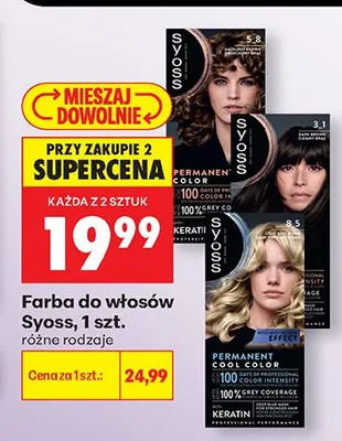 Farba do włosów, różne rodzaje promocja w Biedronka