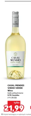 Wino białe półwytrawne Casal Mendes Vinho Verde promocja w Kaufland
