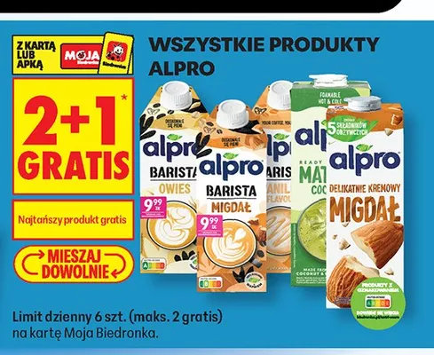 Napój migdałowy Alpro promocja w Biedronka