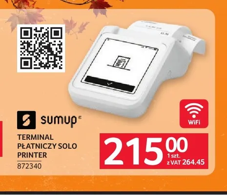 Terminal płatniczy Solo Printer SumUp promocja w Selgros