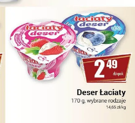 Deser Łaciaty truskawkowy promocja w Premium Nasz Sklep