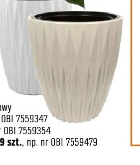 Doniczka Caro kolory: biały, antracytowy, migdałowy Ø 21cm promocja w OBI