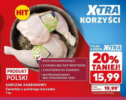 Ćwiartka z polskiego kurczaka Kurczak Zagrodowy promocja w Kaufland