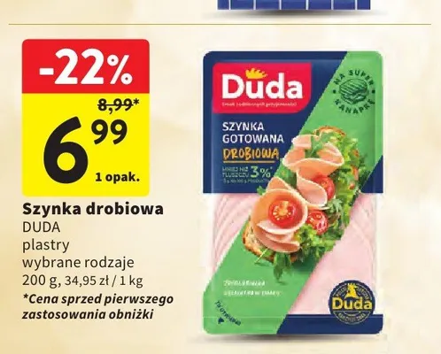 Szynka drobiowa gotowana Duda promocja w Intermarche