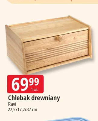 Chlebak drewniany Ravi promocja w Leclerc