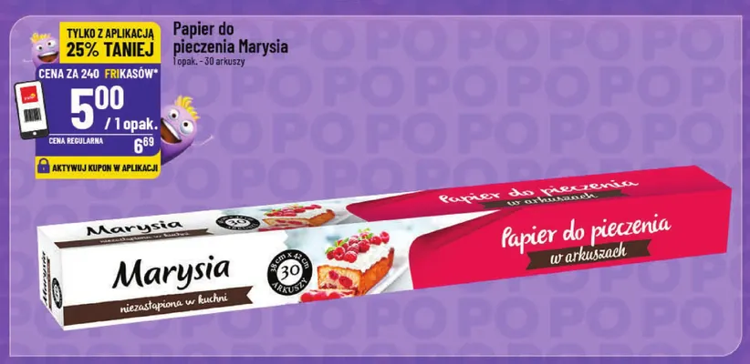 Papier do pieczenia Marysia promocja w POLOmarket