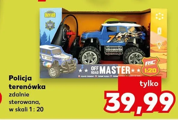 Policja terenówka zdalnie sterowana, w skali 1:20 promocja w Kaufland
