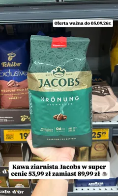 Kawa ziarnista Jacobs Krönung Signature promocja w Biedronka