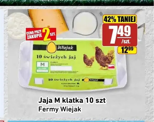 Jaja kurze M klatka Fermy Wiejak promocja w API Market