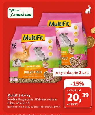 Ściółka dla gryzonia MultiFit promocja w MAXI ZOO