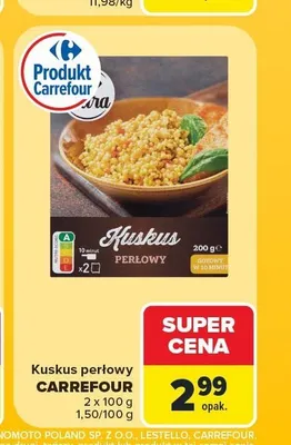 Kuskus perłowy Carrefour 2-pak promocja w Carrefour Market