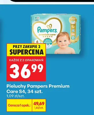 Pieluchy Pampers Premium Care S4 promocja w Biedronka