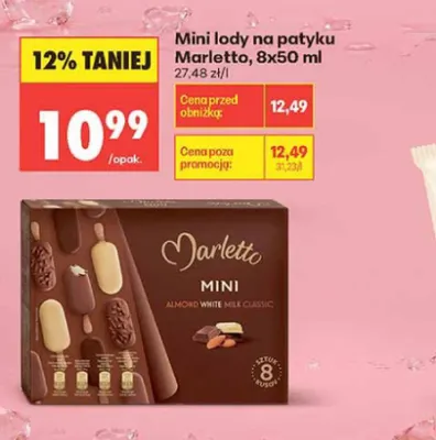 Mini lody na patyku Marletto Mini promocja w Biedronka