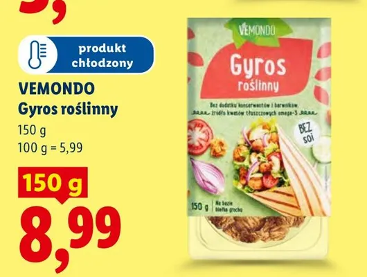 Gyros roślinny promocja w Lidl