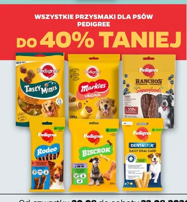 Przysmak dla psów Pedigree Biscrok promocja w Netto