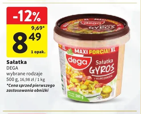 Sałatka Gyros Dega promocja w Intermarche