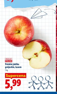Jabłka grójeckie polskie promocja w Lidl