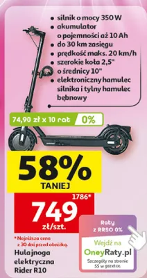 Hulajnoga elektryczna Rider R10 promocja w Auchan