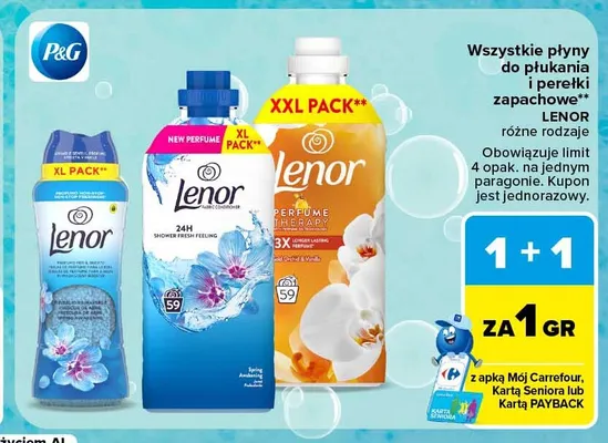 Perełki zapachowe Lenor promocja w Carrefour