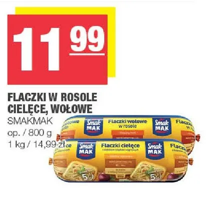 Flaczki w rosole cielęce, wołowe Smakmak promocja w SPAR