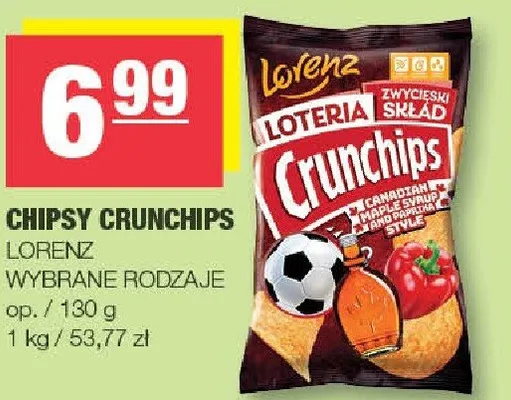 Chipsy Crunchips Lorenz promocja w SPAR
