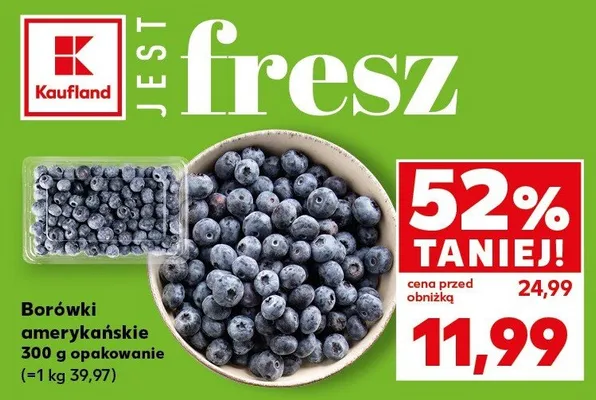 Borówki amerykańskie promocja w Kaufland