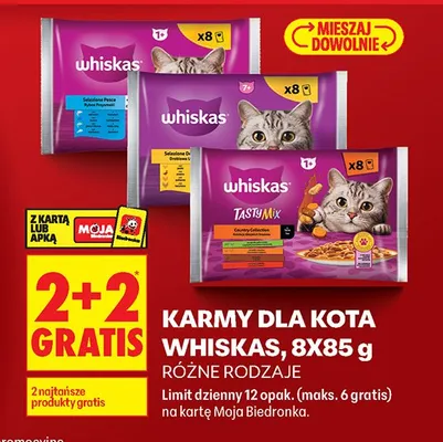 Karma dla kota, różne rodzaje 2+2 GRATIS promocja w Biedronka