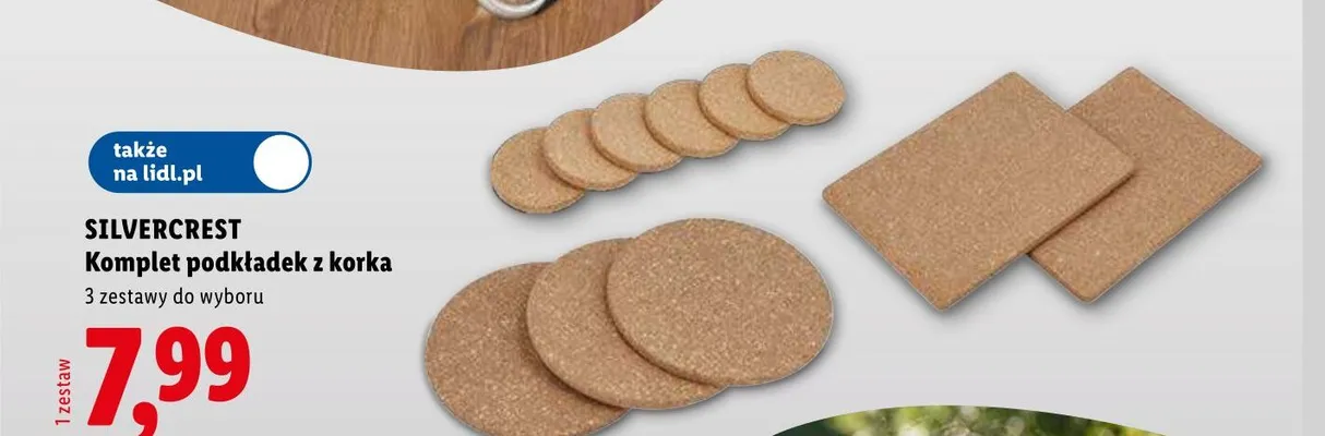 Komplet podkładek z korka SILVERCREST promocja w Lidl