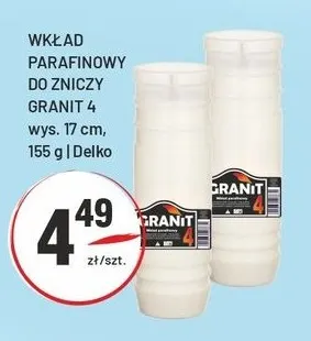 Wkład parafinowy do zniczy Granit 4 promocja w Sedal