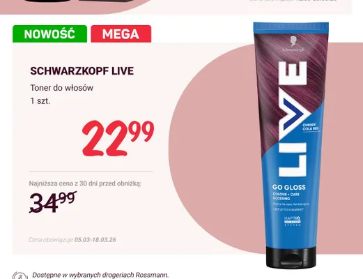 Toner do włosów promocja w Rossmann
