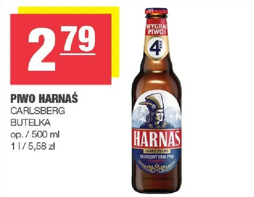 Piwo Harnaś butelka promocja w SPAR