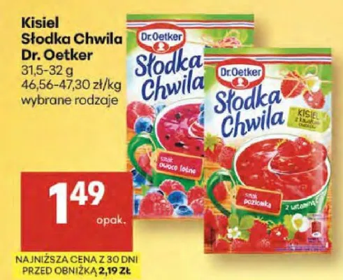 Kisiel truskawka promocja w Delikatesy Centrum