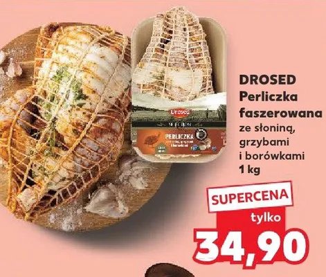 Perliczka faszerowana ze słoniną, grzybami i borówkami Drosed promocja w Kaufland