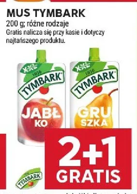 Mus Tymbark jabłko i śliwka promocja w Stokrotka