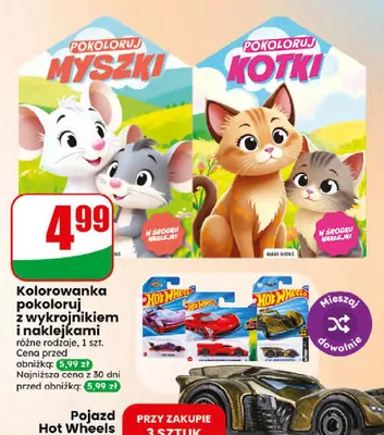 Kolorowanka pokoloruj z wykrojnikiem i naklejkami promocja w Dino
