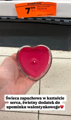 Świeca zapachowa w kształcie serca Serce Mix promocja w Biedronka