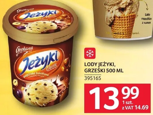 Lody Jeżyki, grzeski 500 ml promocja w Selgros